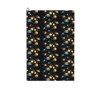 CHAbu Pianeti Stelle E Via Lattea Galaxy Asciugamano Da Golf In Microfibra Con Moschettone Accessori Da Golf Ultra Assorbente Rapida Asciugatura Uomini Presents