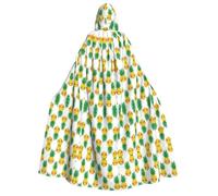 CHAbu Pineapple1 Mantello lungo con cappuccio unisex per adulti, mantello da strega vampiro per giochi di ruolo, feste e palcoscenico, 150 cm