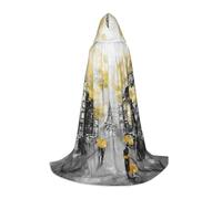 CHAbu Pittura ad olio Torre Eiffel Coppia Moderna Mantello Con Cappuccio Per Adolescenti Lungo Robe Mantello Medievale Cosplay Partito Carnevale Vestire Accessori