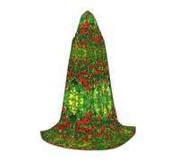 CHAbu Red Poppy Field Farm Prato Paesaggio Mantello Con Cappuccio Per Adolescenti Lungo Robe Mantello Medievale Cosplay Partito Carnevale Vestire Accessori