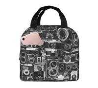 CHAbu Retro Cool Camera Collection Borsa termica per il pranzo con cerniera impermeabile riutilizzabile campeggio picnic lavoro scuola