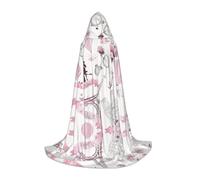 CHAbu Romantico Parigi Farfalla Eiffel Mantello Con Cappuccio Per Adolescenti Lungo Robe Mantello Medievale Cosplay Partito Carnevale Vestire Accessori