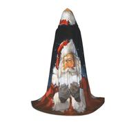 CHAbu Santa Nella Neve Mantello Con Cappuccio Per Adolescenti Lungo Robe Mantello Medievale Cosplay Partito Carnevale Vestire Accessori