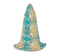 CHAbu Sea Shell Stella Marina Capo Con Cappuccio Per Adolescenti Lungo Robe Mantello Medievale Cosplay Partito Carnevale Vestire Accessori