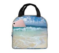 CHAbu Serene Coastal - Borsa termica per il pranzo, con cerniera, impermeabile, riutilizzabile, per campeggio, picnic, lavoro, scuola