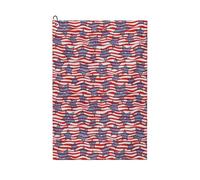 CHAbu Stelle E Strisce Ondulate Microfibra Asciugamano Da Golf Con Moschettone Accessori Da Golf Ultra-Assorbente Rapida Asciugatura Uomini Presents