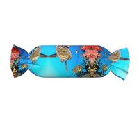 CHAbu Tartaruga Con Pesci Colorati Sotto Mare Candy Cuscino Cilindrico Comodo Cuscino Rotolo Morbido Durevole Home Decor Testa Collo Supporto Schiena