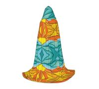 CHAbu Tramonto e alba con onde oceaniche del mare mantello con cappuccio per adolescenti mantello lungo mantello medievale cosplay festa carnevale accessori per vestire