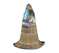 CHAbu Tramonto In Spiaggia Mantello Con Cappuccio Per Adolescenti Lungo Robe Mantello Medievale Cosplay Partito Carnevale Vestire Accessori