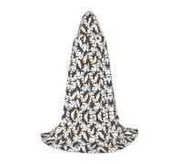 CHAbu Trotting Flat Coated Retriever Paw Cappuccio Mantello Per Adolescenti Lungo Robe Mantello Medievale Cosplay Partito Carnevale Vestire Accessori