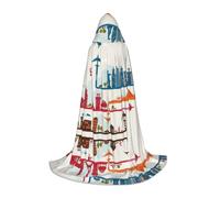 CHAbu Turismo Città Capo Con Cappuccio Per Adolescenti Lungo Robe Mantello Medievale Cosplay Partito Carnevale Vestire Accessori