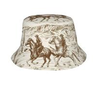 CHAbu West Desert Cactus con Cowboys Equitazione Cavalli Cappello da pescatore Cappello da sole a tesa larga Cappello da pescatore Cappello da pescatore Pieghevole Estate Spiaggia Viaggi Outdoor Golf