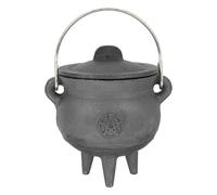 CHACH CHIT IRON COULDRON COPRITURA - GRAPPA PORTATIVA DELLA MANO, CLASSICO FASE POTTA ROUND | Finitura ispirata al bollitore nero, ciotola di caramelle di grande capacità per Witch wizardes Halloween