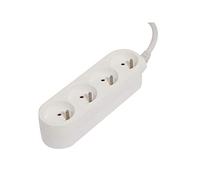 Chacon 48846 - Ciabatta con 4 prese senza protezione contro le sovratensioni 3 m, colore: Bianco