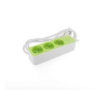 Chacon 49727 - Blocco 3 x 16 A 3 G1,5 mm2, 1,5 m, colore: Bianco/Verde