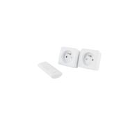 Chacon 54670 - Set di 2 mini prese on/off 3000 W + telecomando, colore: Bianco