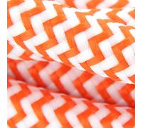 Chacon 61131 Cavo di Seta A Zigzag, Arancione/Bianco, 3 M