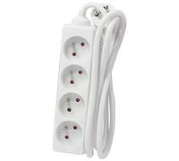 CHACON - Bloc Multiprise Rallonge 4 Prises 16a 5m Blanc