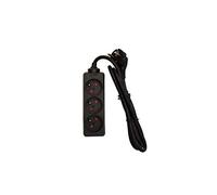 CHACON Blocco multipresa 3 x 16 A, 1,5 m, colore: nero