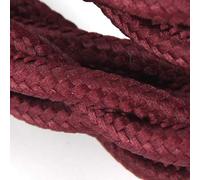 CHACON Cavo Rivestito in Tessuto in Seta Intrecciato - 3 m - Bordeaux