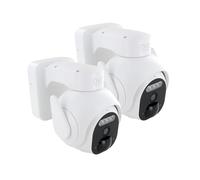 CHACON DiO - Set di 2 fotocamere esterne rotanti con batteria da 3 MP