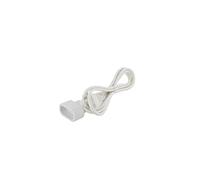 CHACON Prolunga Tessile Bianca con Spina Bianca, 1,5 m