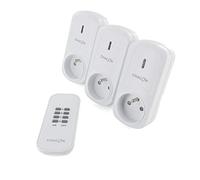 Chacon Set di 5 prese telecomandate interne 3680 W 30 m e set di 5 prese telecomandate esterne 1000 W 30 m