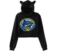 Chad Powers University of South Georgia, felpa con cappuccio con orecchie di gatto e orecchie di gatto, da donna, Kawaii, alla moda, serie TV, Nero , S