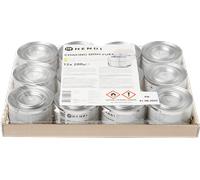 HENDI Pasta combustibile, in lattina, senza fuliggine e inodore, tempo di combustione ±3 ore, 12 pezzi, gel combustibile, per riscaldare i cibi, per chafing dish, scaldavivande, 200g