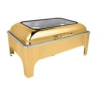 Chafing Dish Buffet Stove - 9L Stainless Steel Heat Preservation with Hydraulic Glass Cover for Hotels, Restaurants, And Parties