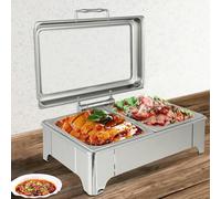 Chafing Dish per set da buffet, set da buffet con coperchi, set di scaldavivande e scaldavivande per buffet, scaldavivande per catering, set di scaldavivande (9QT)