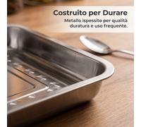 Chafing Dish Scaldavivande a Carbone in Acciaio Inossidabile Antivento