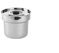 HENDI Contenitore per Cottura a bagnomaria, 4L, Coperchio con Maniglia, Contenitore per Riscaldare e cuocere Gli Alimenti, ⌀215x(H) 177mm, Acciaio Inox