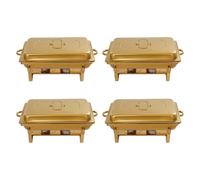 Chafing - Set di piatti a buffet, in acciaio inox, per catering, feste, pasticcini, piatti dorati, professionali colorati per scaldabagno, hotel, caffetterie, ristoranti a feste di famiglia, banchetti