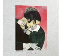Chagall Amanti in rosa QUADRO SU TELA 50x70 cm STAMPA RIPRODUZIONE ARTE AUTORI
