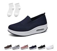 Chagoo Donne Scarpe Ortopediche Platform, Scarpe da Ginnastica Ortopediche Slip-On da Camminata (43 EU, Blu)
