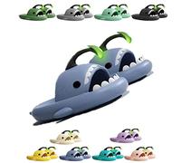 Chagoo Fish Slides, Cloud Shark Slides, Premium Anglerfish Shark Slides - Glow in the Dark, Blu, 42/43 EU