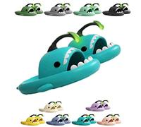 Chagoo Fish Slides, Cloud Shark Slides, Premium Anglerfish Shark Slides - Glow in the Dark, blu acceso, 40/41 EU