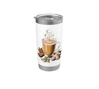 Chai Tea Latte Cafe Coffee Lover Spice Bicchiere termico in acciaio inox doppia parete