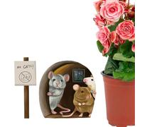 Chaies Adesivo da Parete con Foro del - 3 Topi Home Decor - Adesivo Decorativo da Parete in PVC Adesivo Impermeabile da Parete per Porta