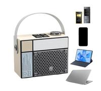 Chaies Altoparlante portatile senza fili,Altoparlanti a suono chiaro senza fili per la casa, lunga durata della batteria, compatibilità universale e design vintage per, adulti, campeggio,