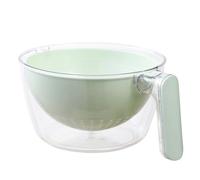 Chaies Bacino di lavaggio di frutta con colino - con manico rotante multifunzionale - Lavastoviglie e frutta | per cucina, preparazione pasti, pulizia insalate, frutti di bosco, fragole, angurie,