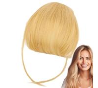 Chaies Bang Clip in extension per capelli, capelli umani, clip on air bangs, frangia francese, colore naturale, extension a clip su pony, extension per capelli veri, eleganti