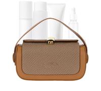 Chaies Borsa a tracolla elegante - Borsa per il trasporto - con chiusura lampo superiore - Elegante borsa da donna per appuntamenti di lavoro, fine settimana, attività all'aperto, riunioni, marrone