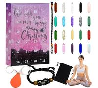 Chaies Calendario 'Avvento Natale 24 giorni,Avvento Natale | Gioco di apprendimento familiare per adolescenti e adulti, collezione di vacanze meditazione yoga