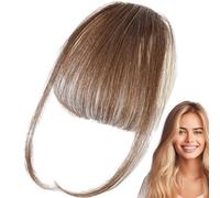 Chaies Capelli veri a clip in pony, capelli veri con frange artificiali, frange di colore naturale, extension eleganti con frangia ordinata, per ragazze