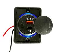 Chaies Caricabatterie per telefono da Auto Rapido, Porta del Caricabatteria da Auto USB | Caricabatterie Automatico Intelligente Ultra Veloce 18WPD - Caricatore USBQC3.0+PD con Coperchio Scorrevole