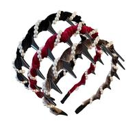 Chaies Cerchietto con perline per ragazze, 3 pezzi, fasce per capelli decorative, cerchietto per capelli, per donne, ragazze, spiaggia, matrimonio, sera, scuola, lavoro, cena