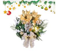 Chaies Corona di Natale per interni | Presepe di Natale Decorazione Casa | Ghirlanda artificiale porta d'ingresso con a LED, per portico interno esterno, cucina, soggiorno, camera da