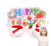 Chaies Elementi di scena per il giorno di Pasqua, coniglietto pasquale - Decorazioni fotografiche primaverili - Nuovi occhiali di Pasqua con coniglietto pasquale per compleanni, festival, Pasqua